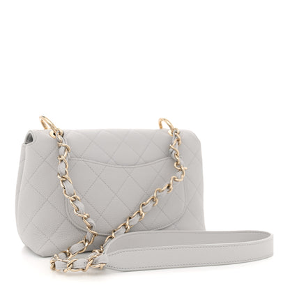 Chanel Caviar Quilted Small City Walk Flap Light Grey 3 of 13