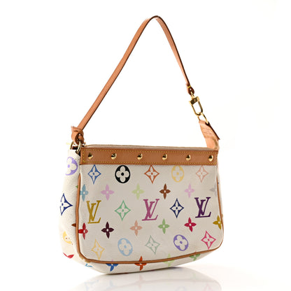 Louis Vuitton Monogram Multicolor Pochette Accessories White 3 of 17