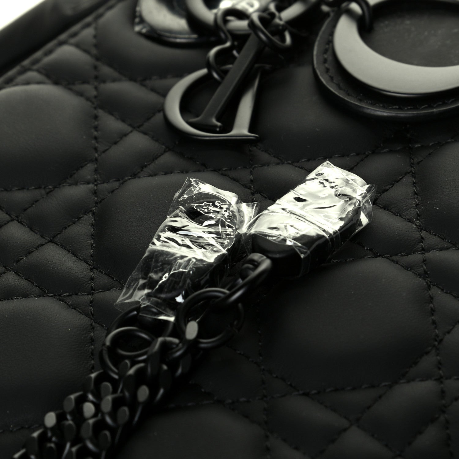 Christian Dior Ultra Matte Calfskin Cannage Mini Lady Dior Black 6 of 7
