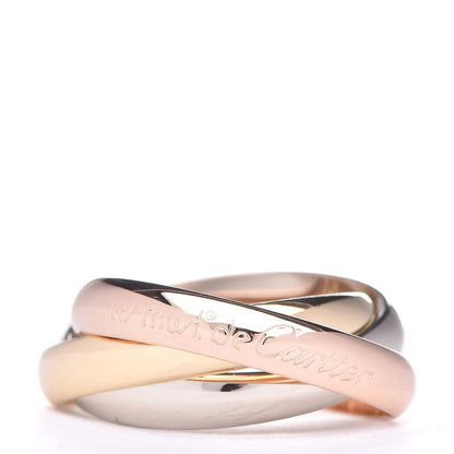 Cartier 18K Pink Yellow White Gold Classic Les Must De Trinity Ring 53 6.25 1 of 4