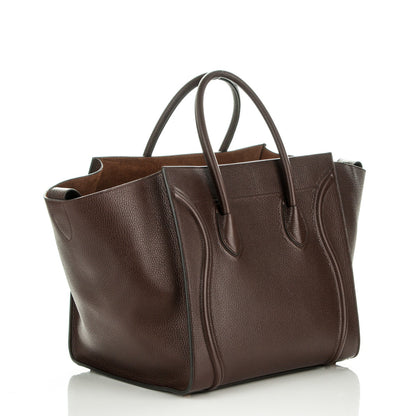Celine Shiny Grained Calfskin Medium Phantom Luggage Brown 3 of 7