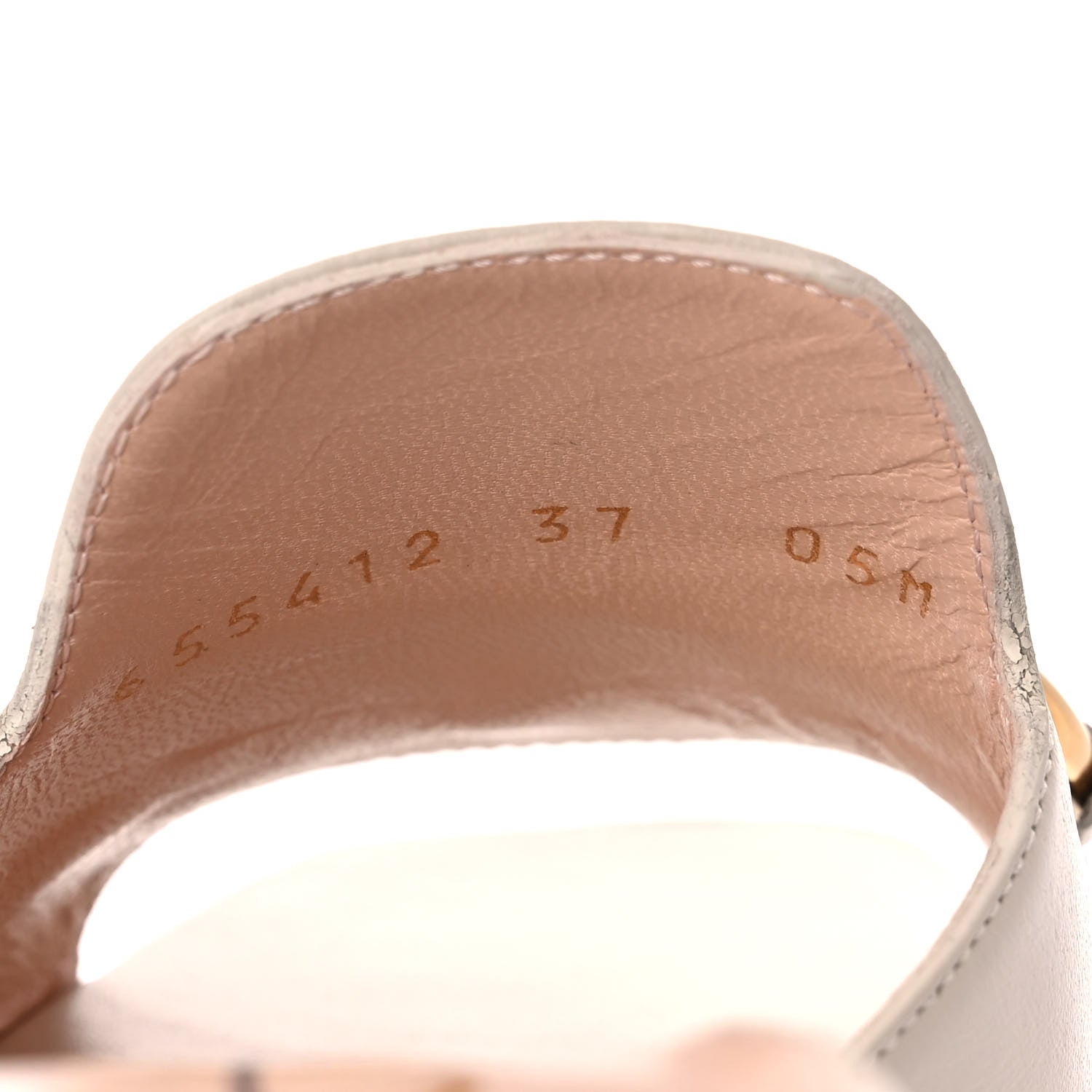 Gucci Nappa Horsebit 75mm Slide Sandals 37 Mystic White 8 of 10