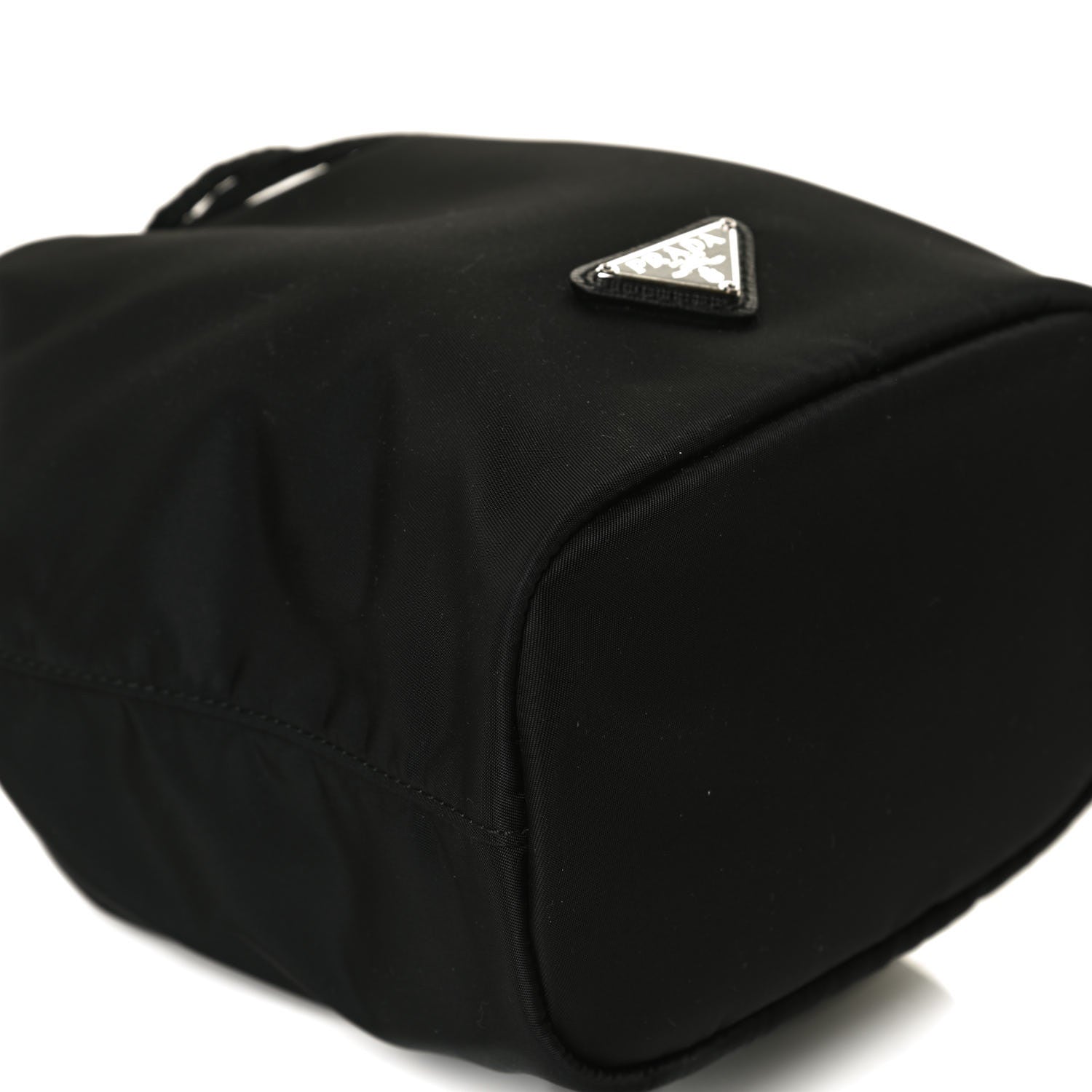 Prada Saffiano Tessuto Nylon Vela Bucket Wristlet Black 13 of 15