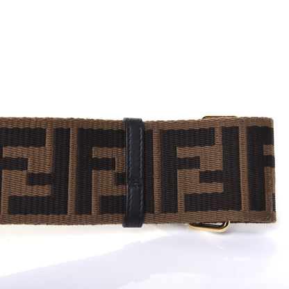 Fendi Ribbon Vitello Seta FF 1974 Adjustable Strap You Fango Marrone Black 10 of 10