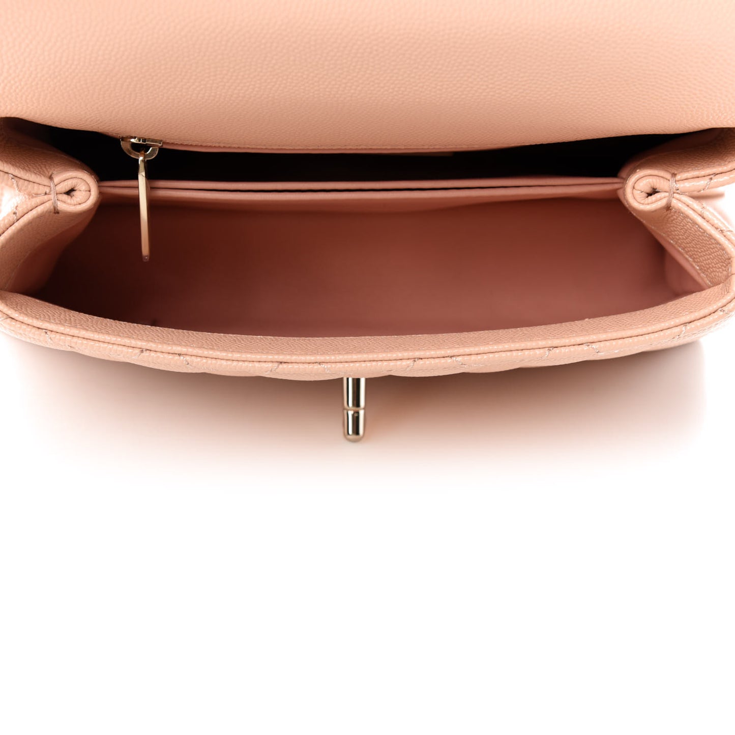 Caviar Quilted Small Coco Handle Flap Light Pink