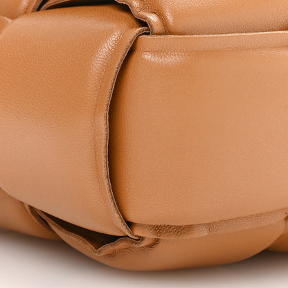 Bottega Veneta Lambskin Maxi Intreccio Padded Chain Cassette Crossbody Bag Caramel 9 of 10