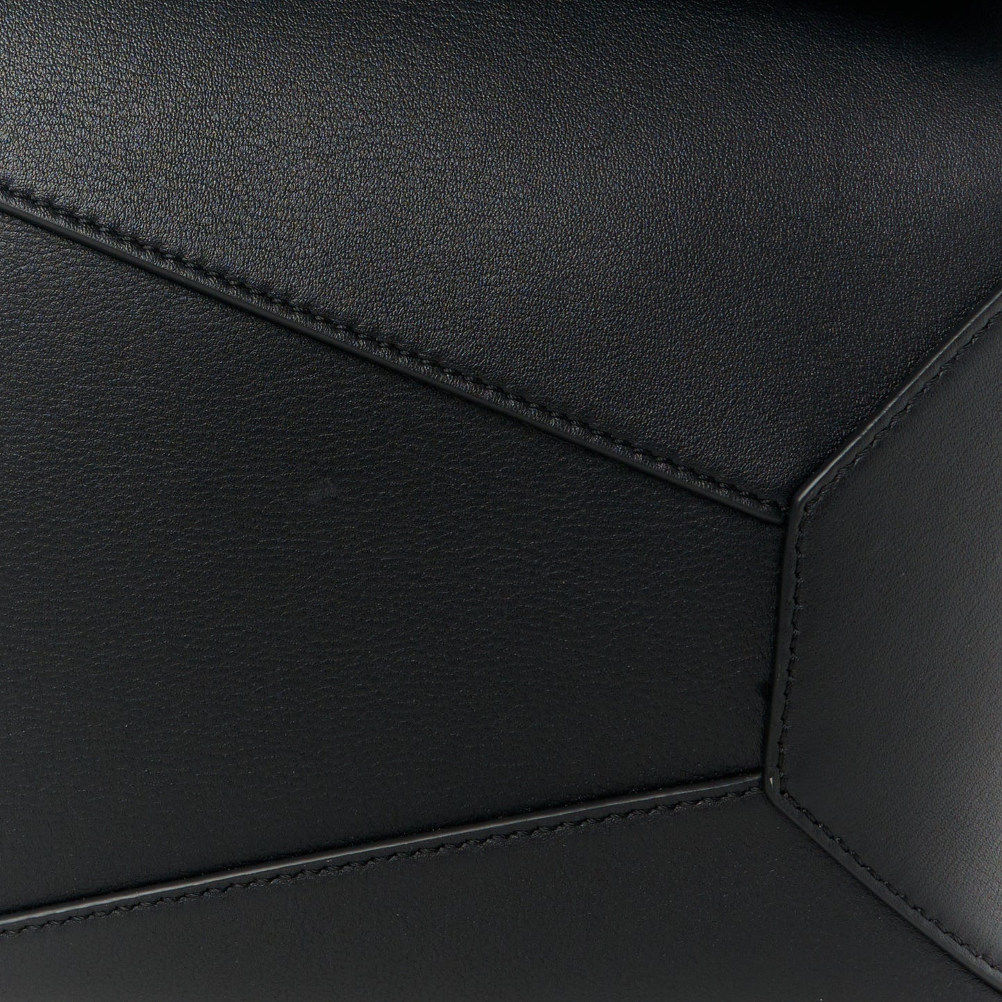 Calfskin Medium Puzzle Edge Bag Black