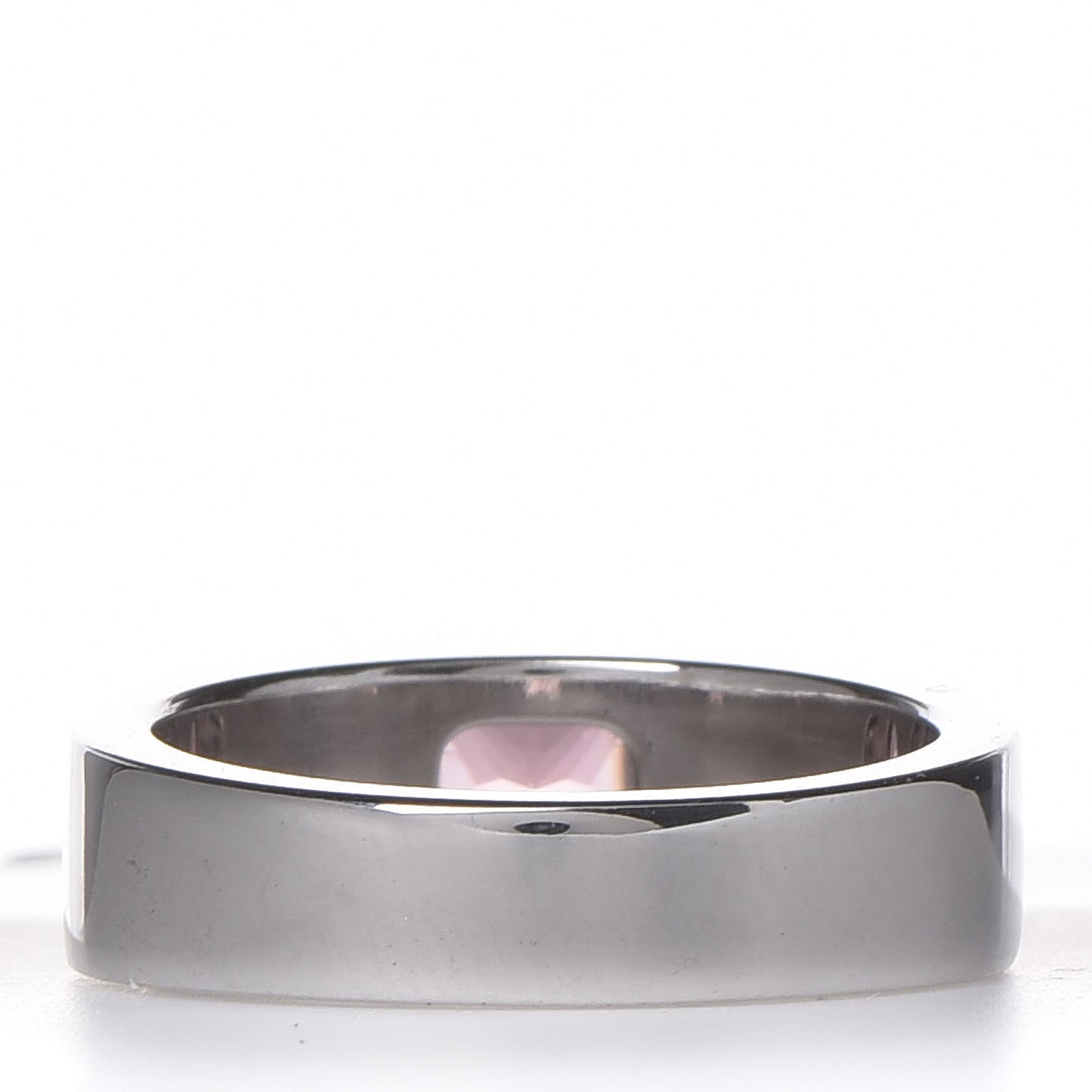 18K White Gold Pink Tourmaline Tank Ring 47 4