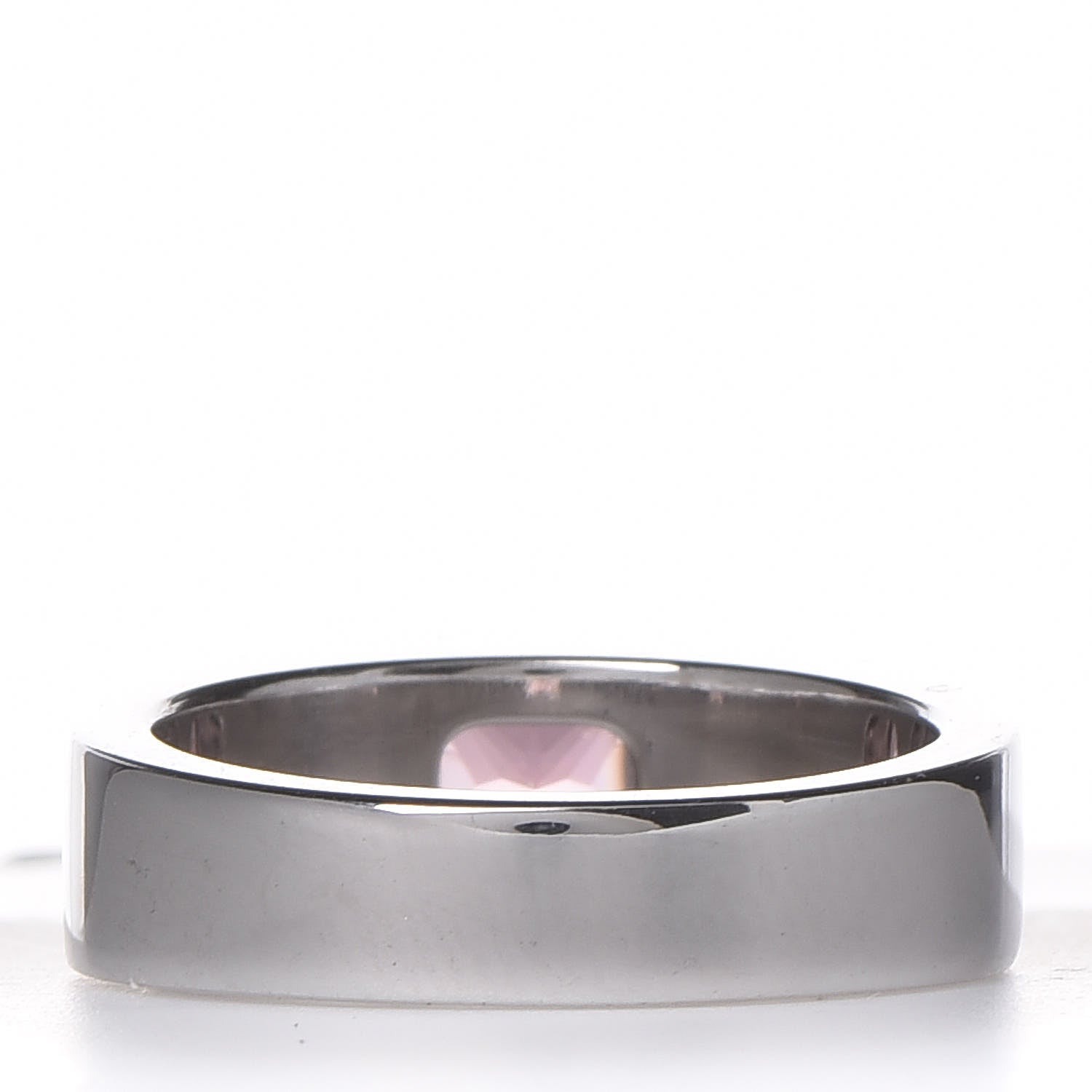 Cartier 18K White Gold Pink Tourmaline Tank Ring 47 4 5 of 5