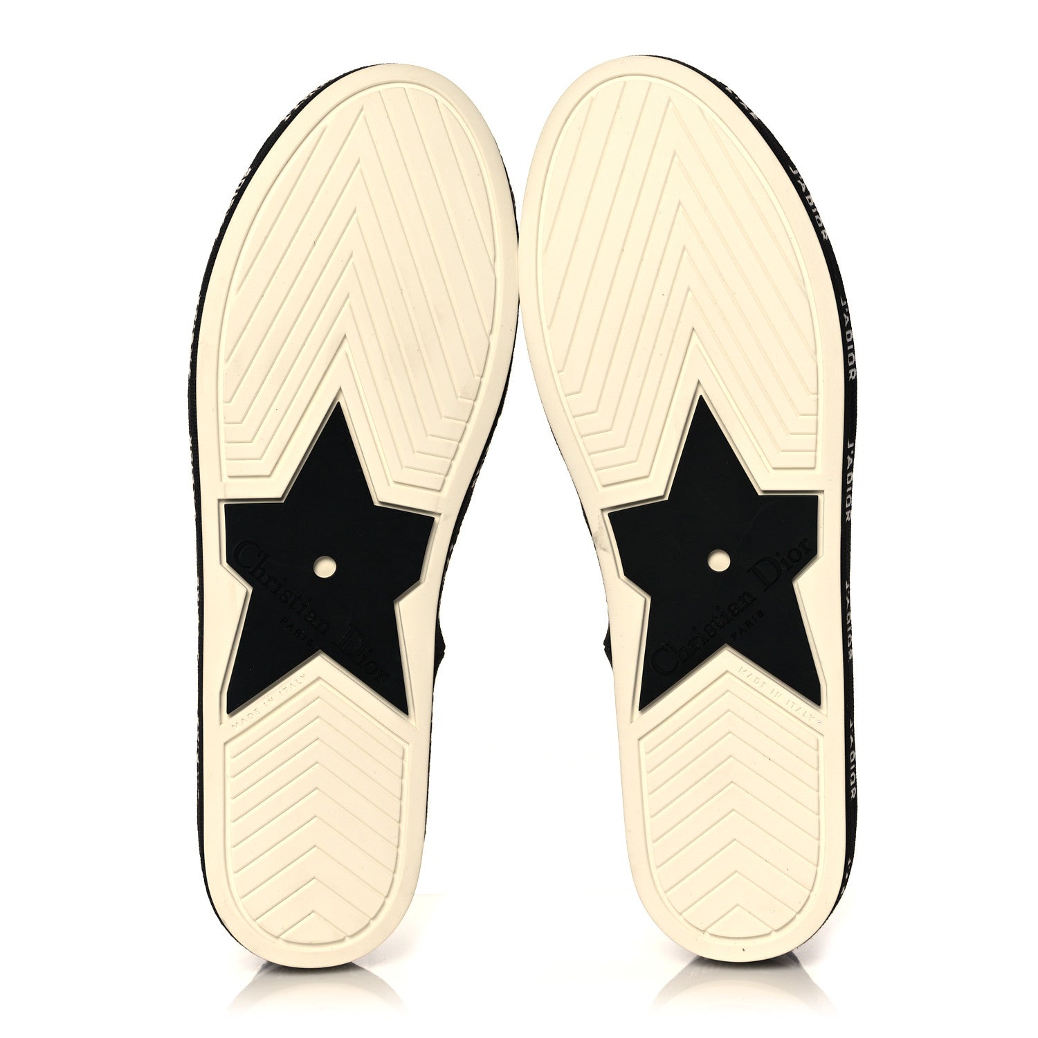 Christian Dior Canvas Checkered Print J'Adior Slip On Flats 35 Black White 5 of 8