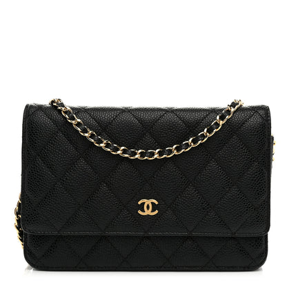 Chanel Caviar Quilted Wallet on Chain WOC Black 1 of 11