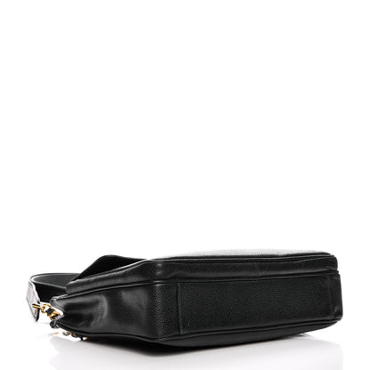 Chanel Caviar Flap Shoulder Bag Navy 4 of 22