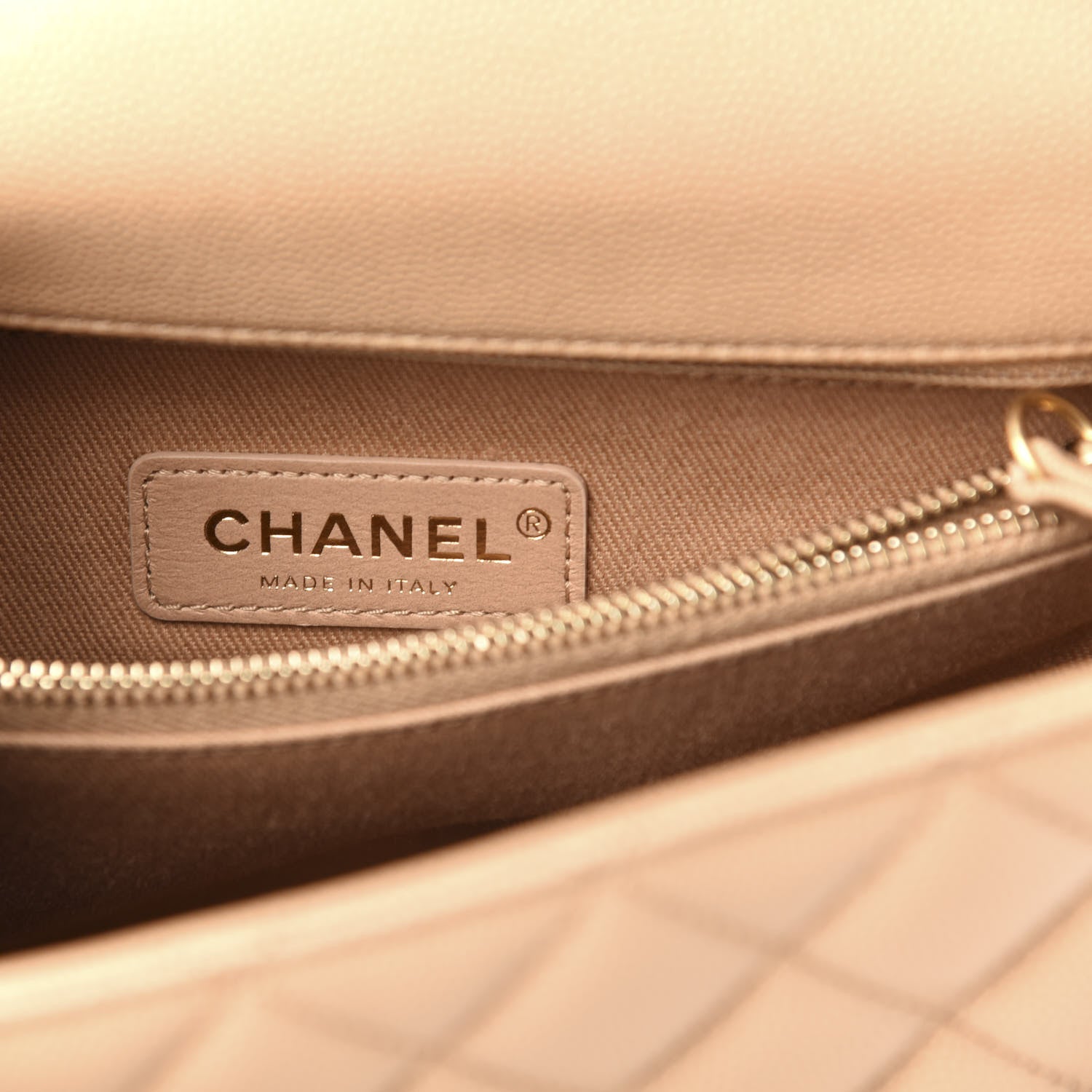 Chanel Caviar Lizard Embossed Quilted Small Coco Handle Flap Beige 6 of 13