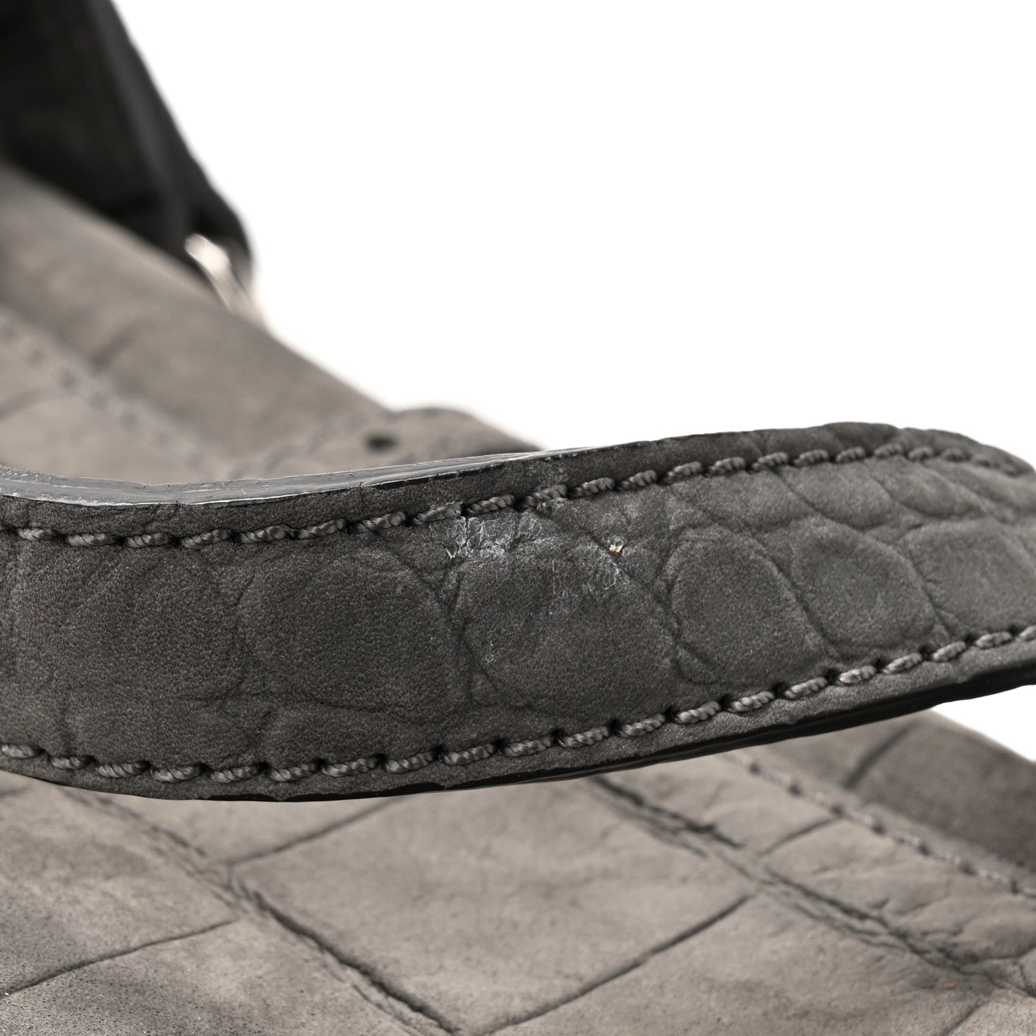 Mulberry Nubuck Crocodile Embossed Small Roxette Grey 13 of 16