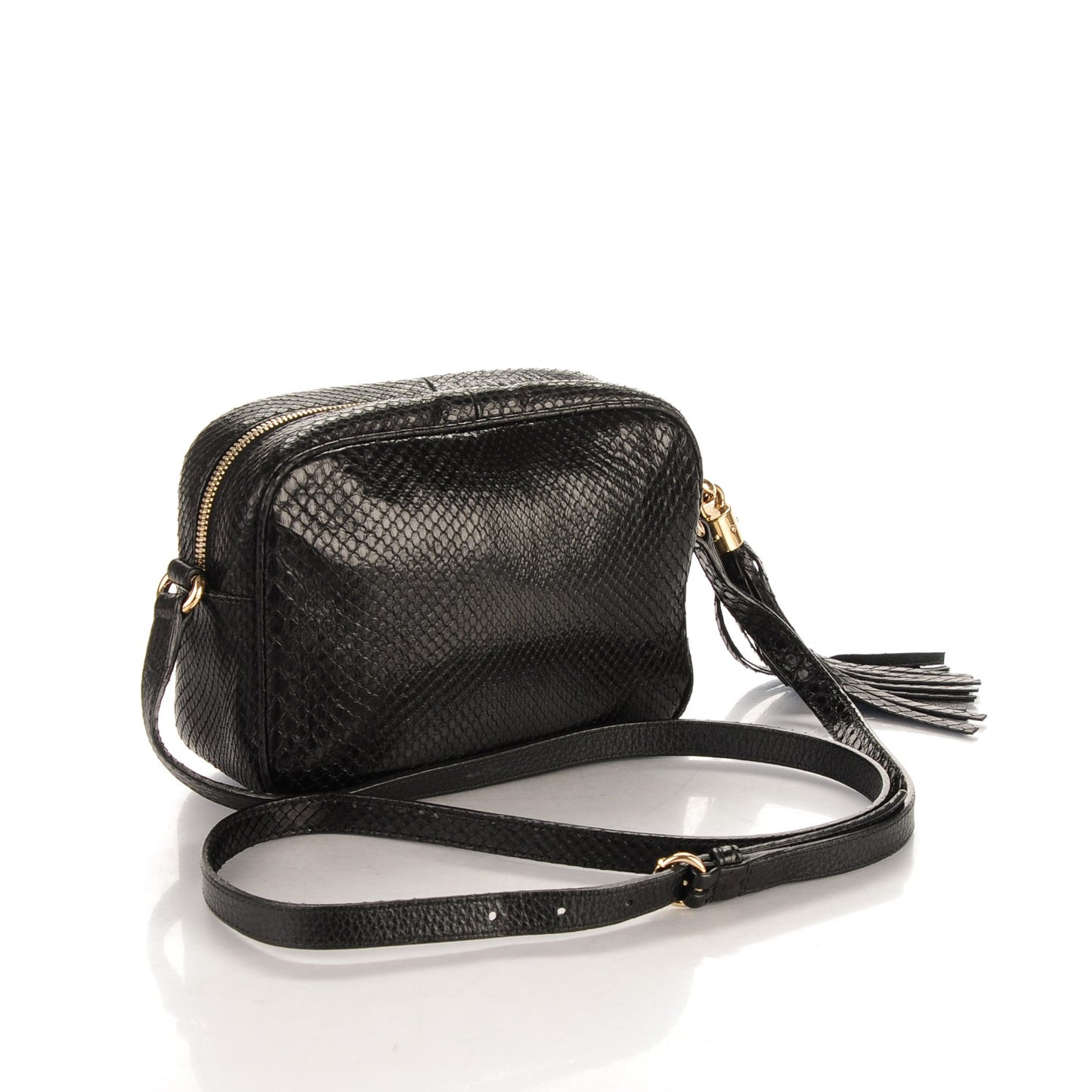 Python Small Soho Disco Bag Black