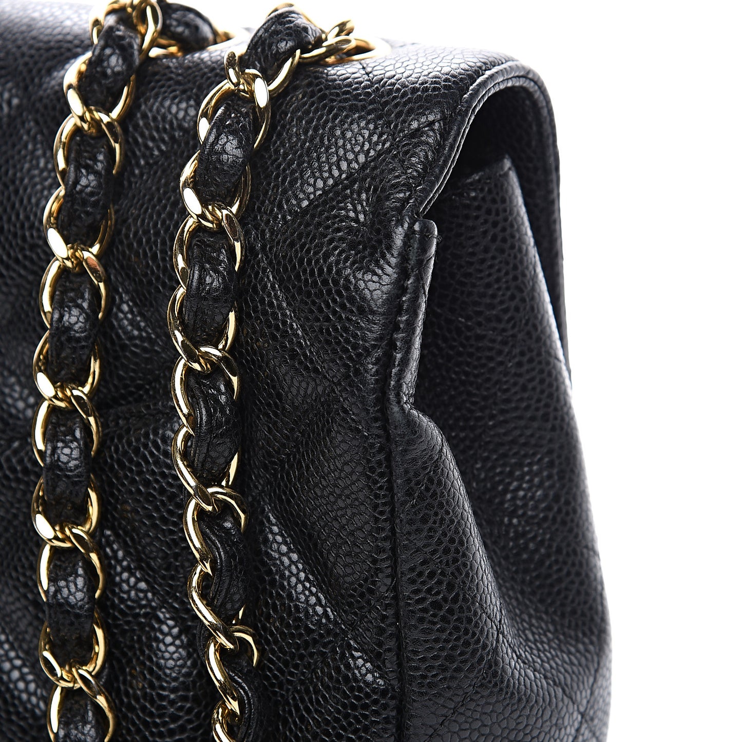 Caviar Quilted Jumbo Single Flap Black