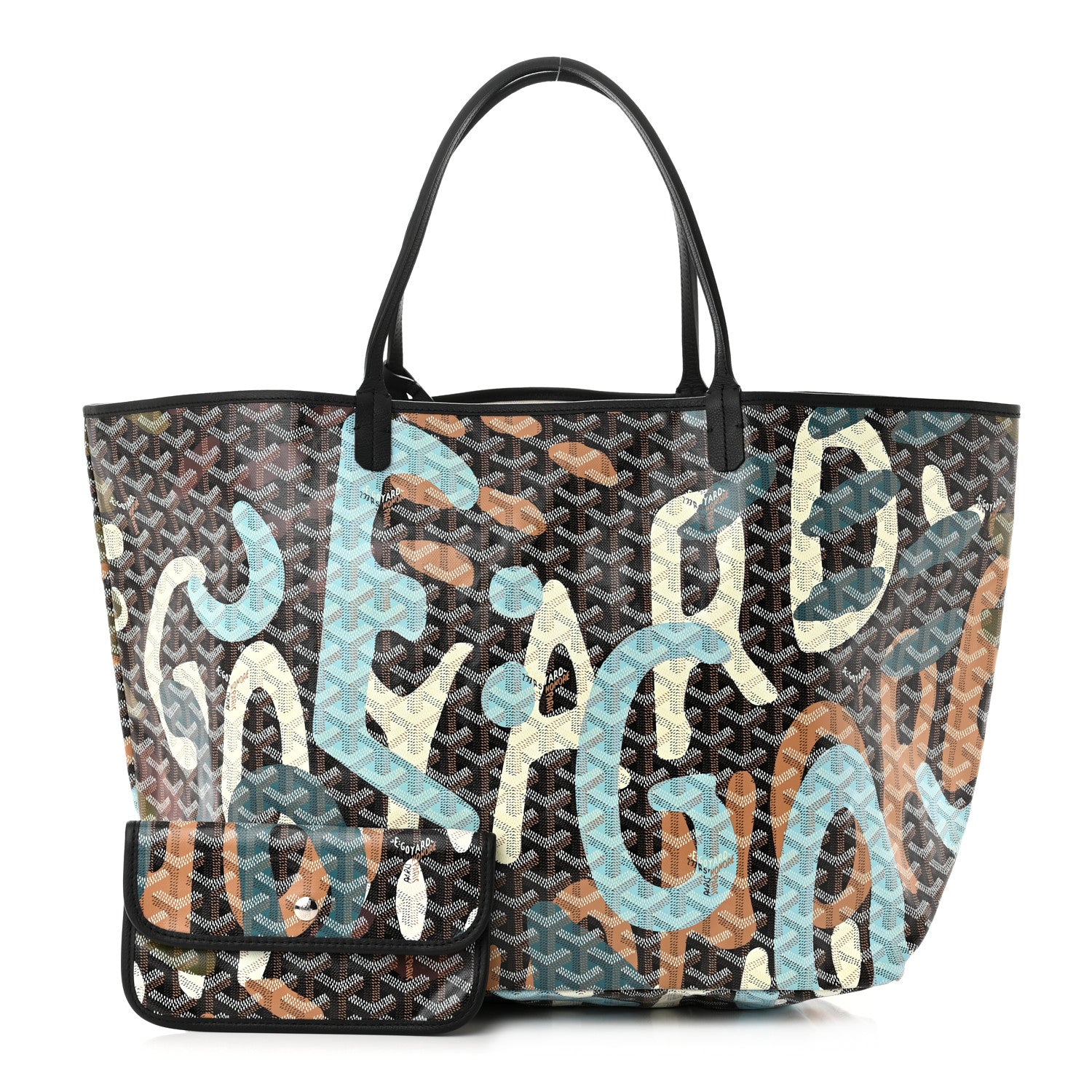 Goyard Goyardine Saint Louis Lettres Camouflage GM Black Blue 1 of 11