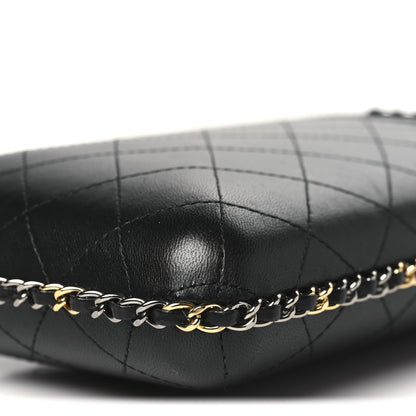 Chanel Lambskin Quilted Chain Around Phone Holder Black 10 of 10