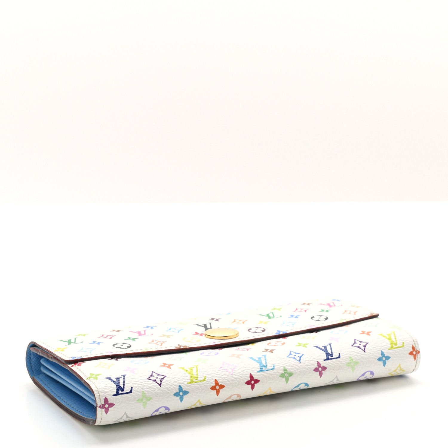 Louis Vuitton Monogram Multicolor Sarah Wallet White Anie 4 of 13