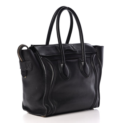 Celine Calfskin Micro Luggage Black 3 of 20