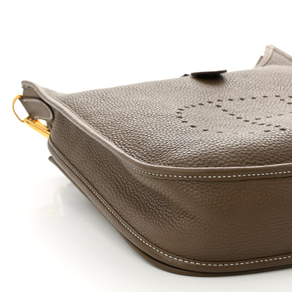 Hermes Taurillon Clemence Evelyne III PM Etoupe 9 of 10