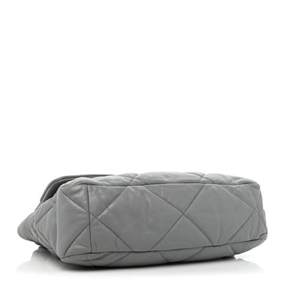 Chanel Lambskin Quilted Large Chanel 19 Flap Grey 4 of 15