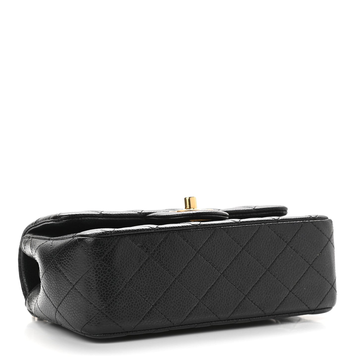 Caviar Quilted Mini Rectangular Flap Black