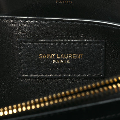 Saint Laurent Calfskin Y Quilted Monogram Small Loulou Chain Satchel Black 7 of 12