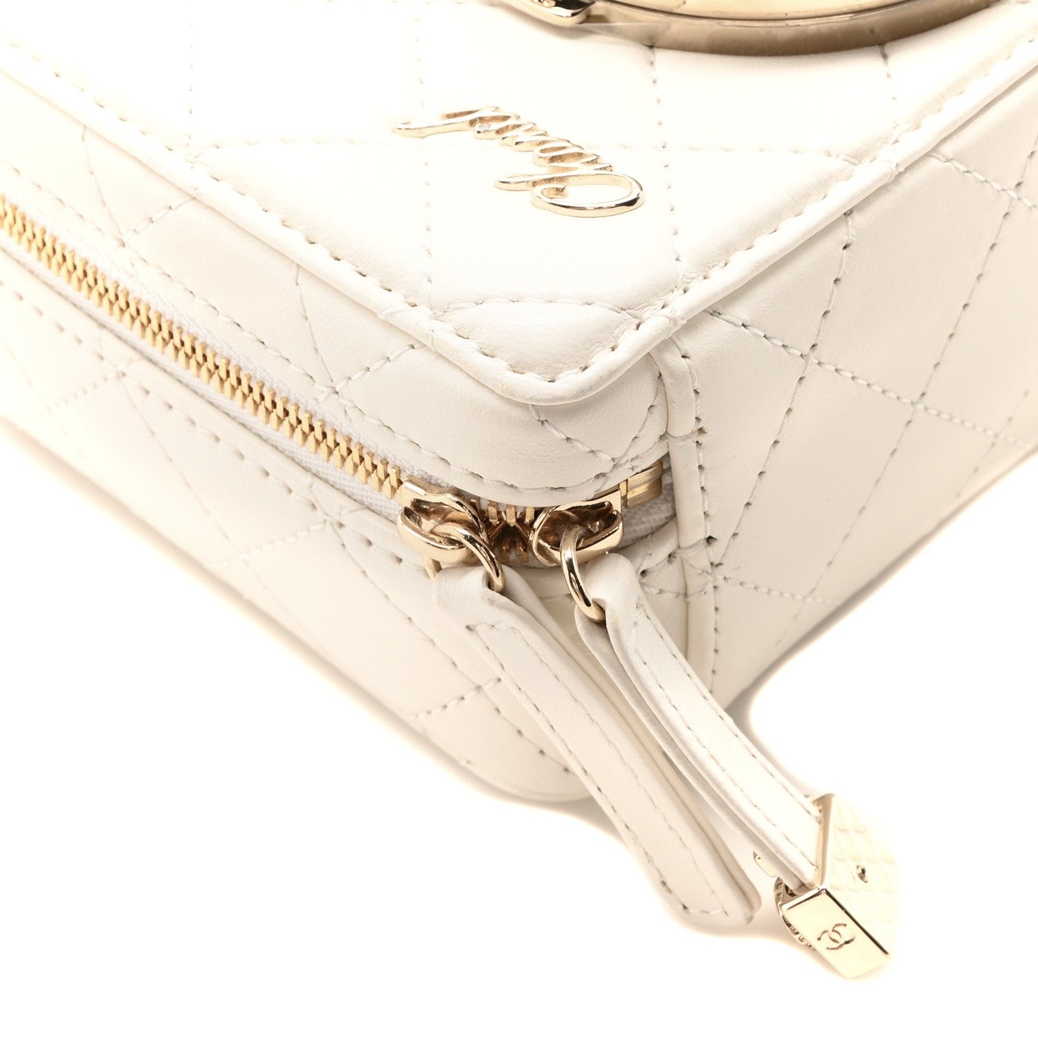 Chanel Lambskin Quilted Coco Click Bag White 9 of 10