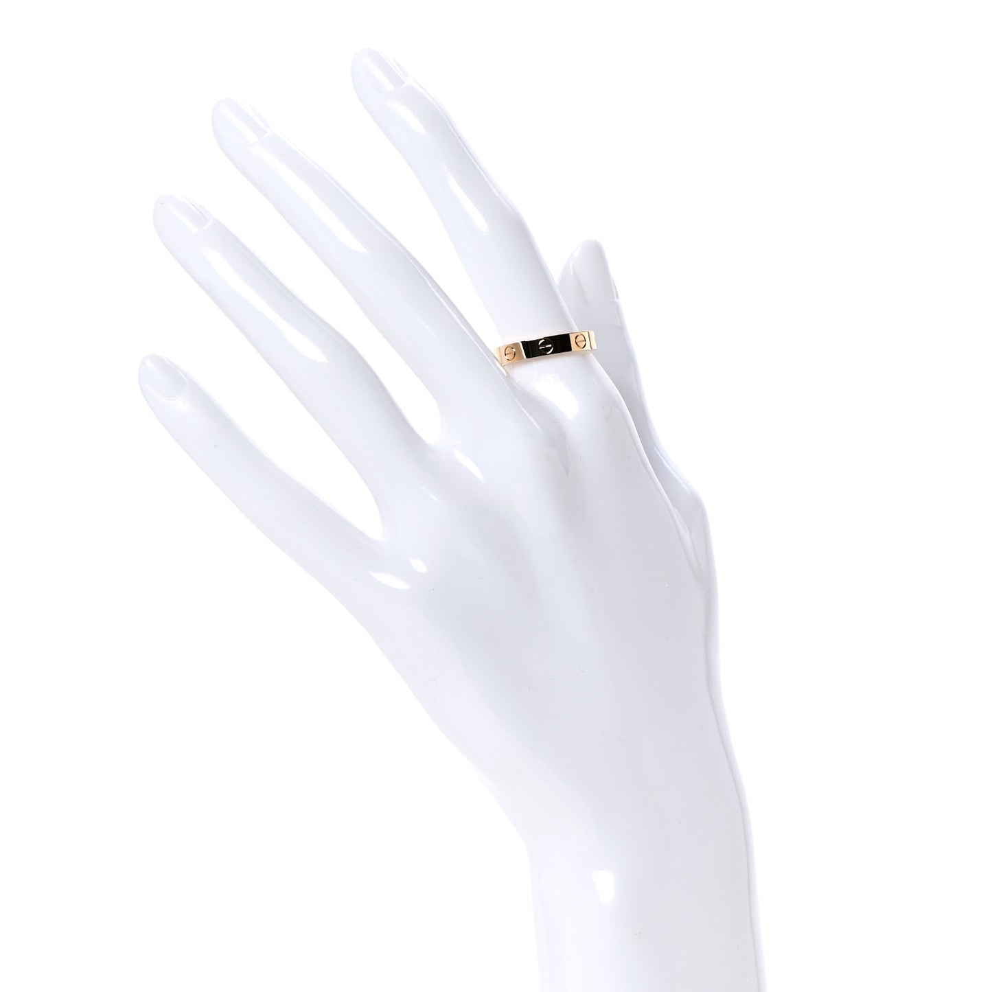 18K Yellow Gold 3.5mm LOVE Wedding Band Ring 54 6.75