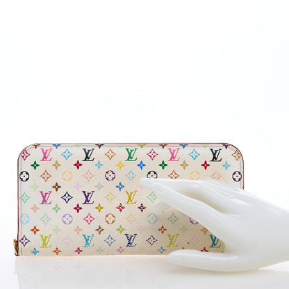 Louis Vuitton Monogram Multicolor Insolite Wallet White Litchi 2 of 6