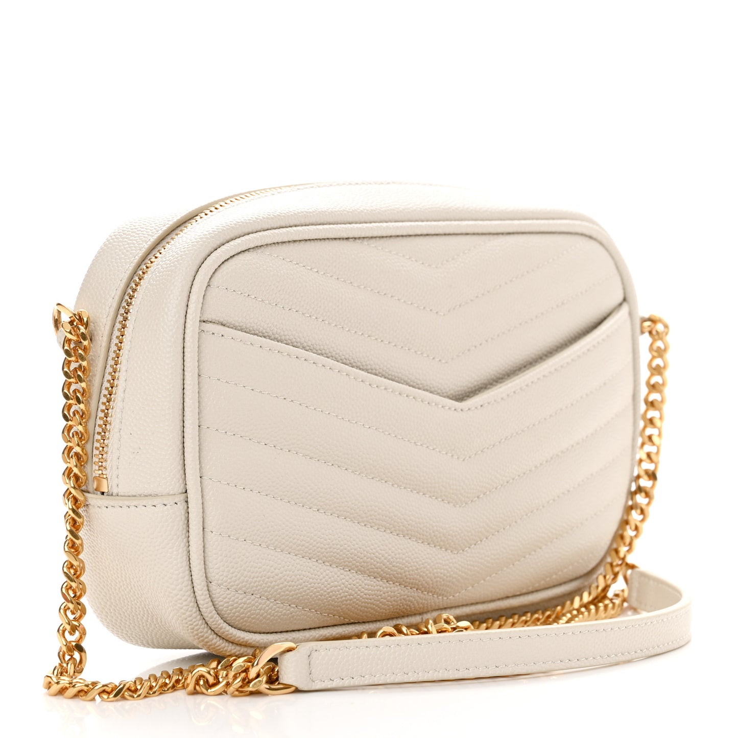 Grain De Poudre Matelasse Monogram Mini Lou Camera Bag Crema Soft