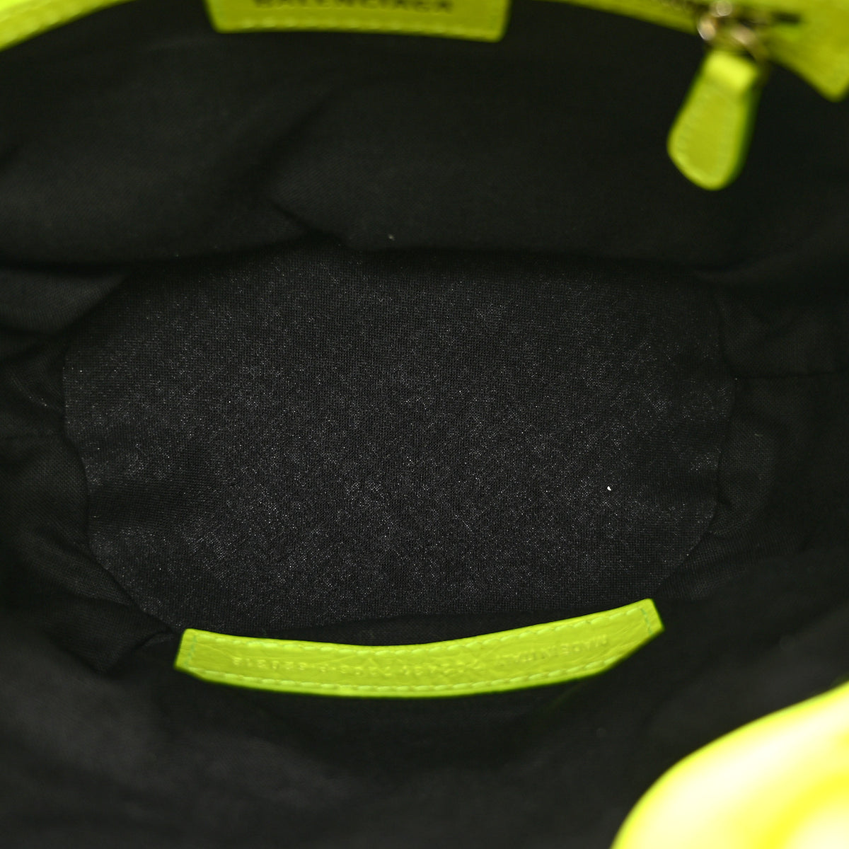 Balenciaga Agneau Arena Le Cagole Bucket Bag XS Fluo Yellow 5 of 10