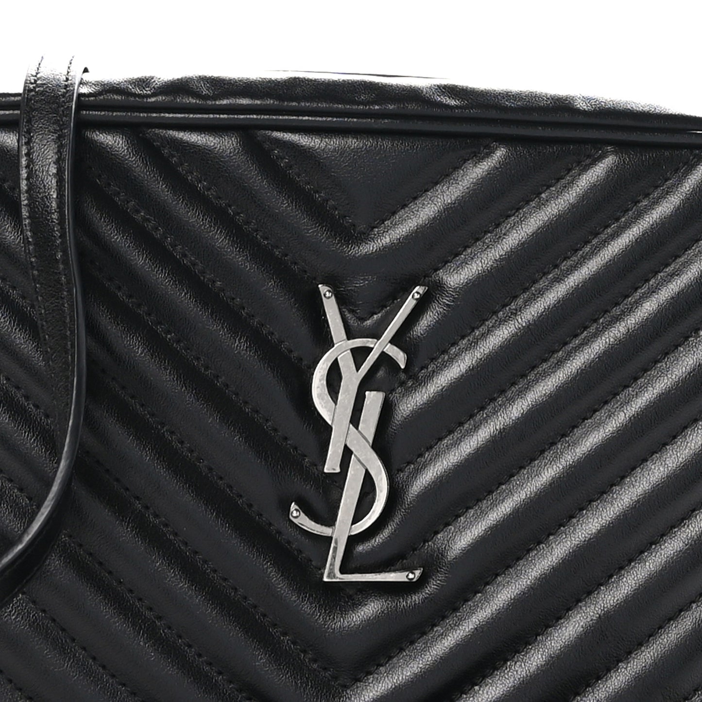 Calfskin Matelasse Monogram Lou Camera Bag Black