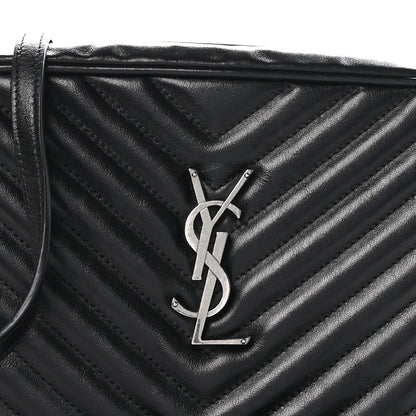 Saint Laurent Calfskin Matelasse Monogram Lou Camera Bag Black 8 of 11