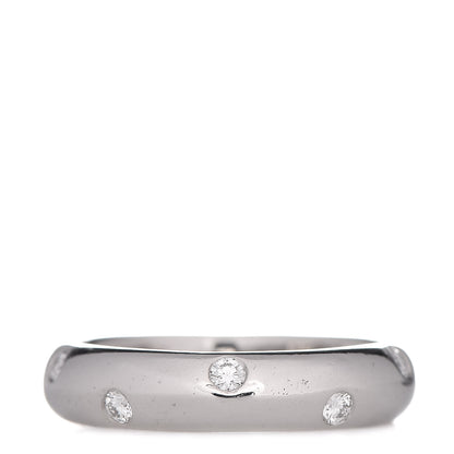 Tiffany Platinum Diamond 4mm Etoile Band Ring 50 5.5 1 of 5