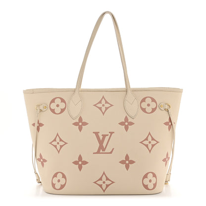 Louis Vuitton Empreinte Monogram Giant Neverfull MM Creme Rose Trianon 1 of 12