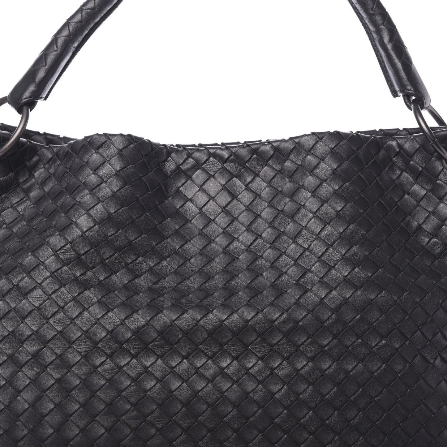 Nappa Intrecciato Bucket Bag Black