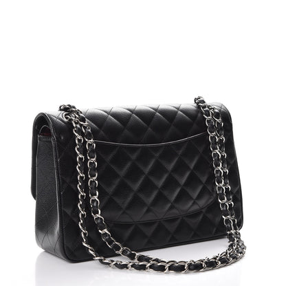 Chanel Caviar Quilted Jumbo Double Flap Black 4 of 11