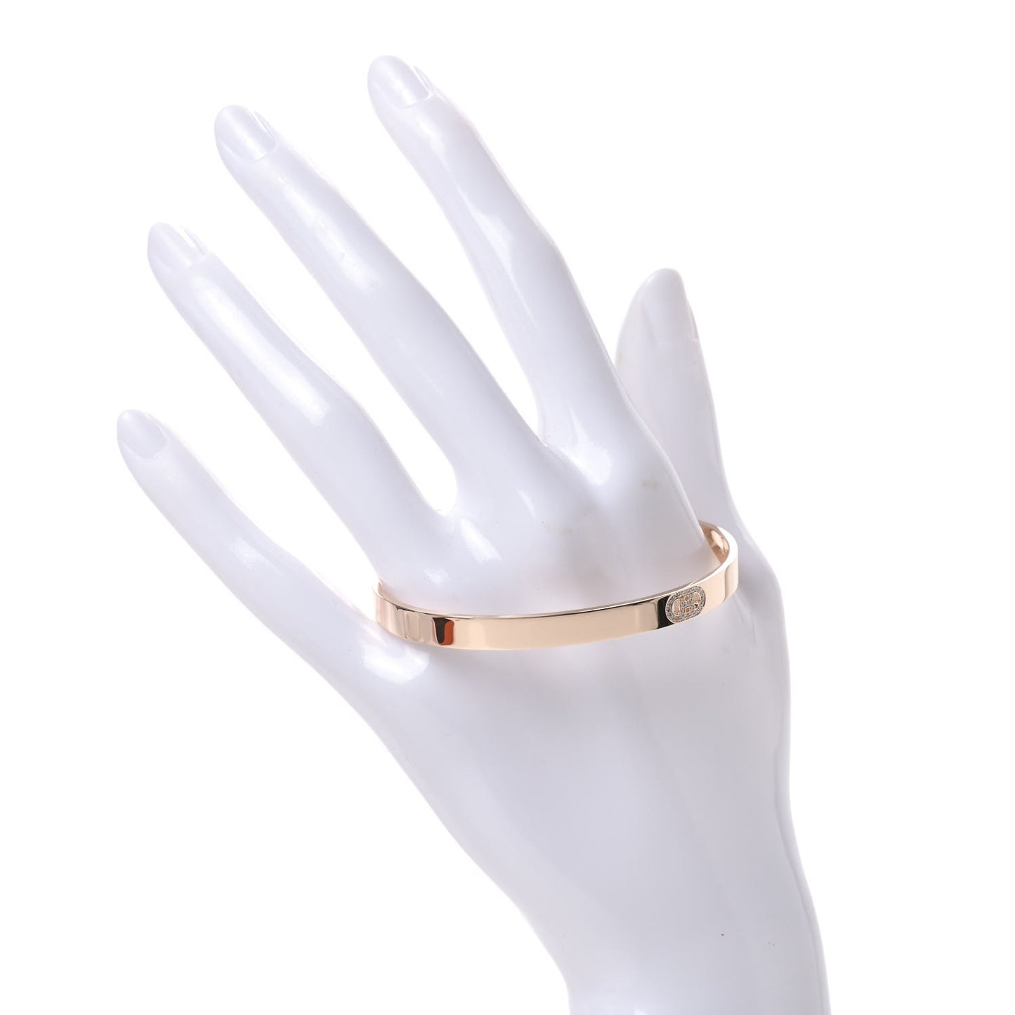 18K Rose Gold Diamond PM H D'Ancre Bracelet ST