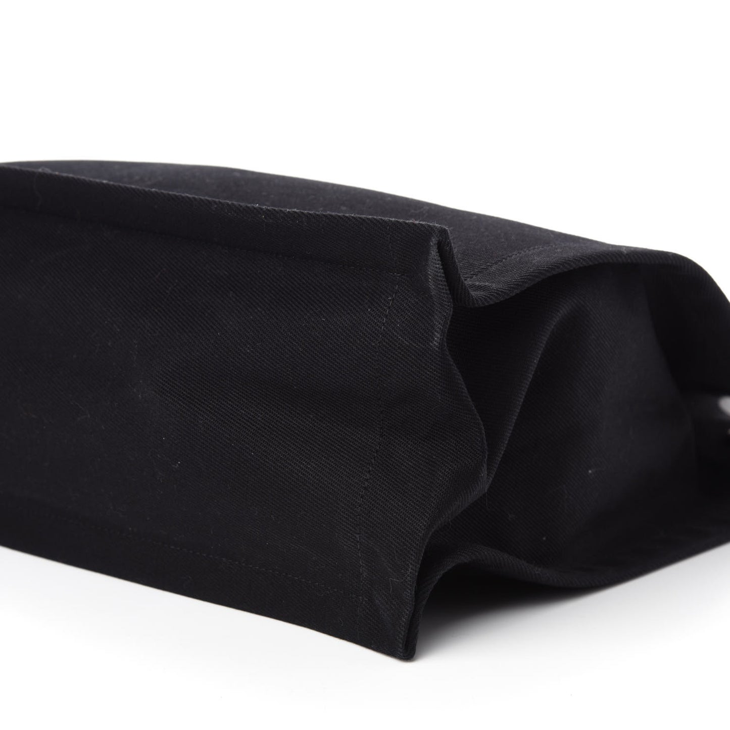 Linen Calfskin Rive Gauche North South Tote Black