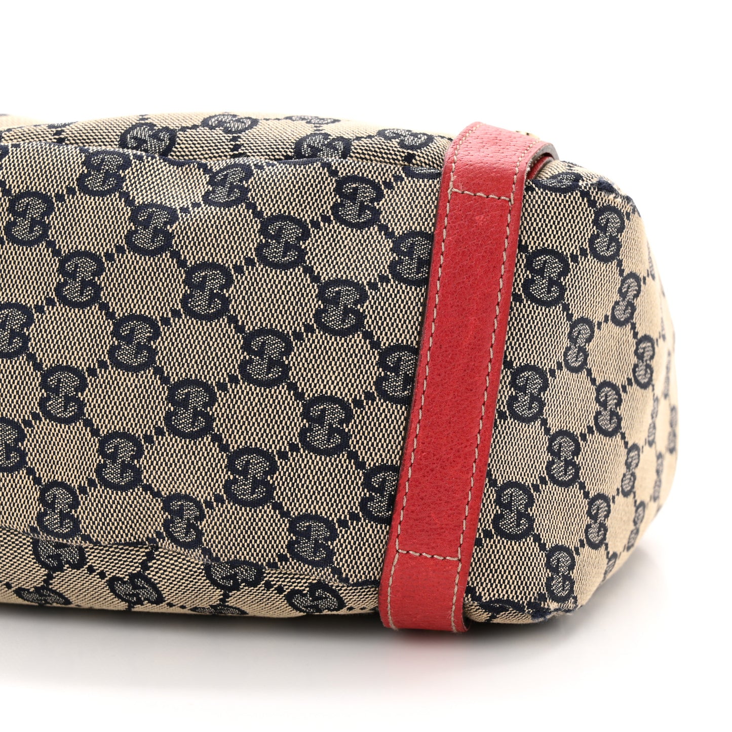Monogram Medium Abbey Shoulder Bag Navy Red