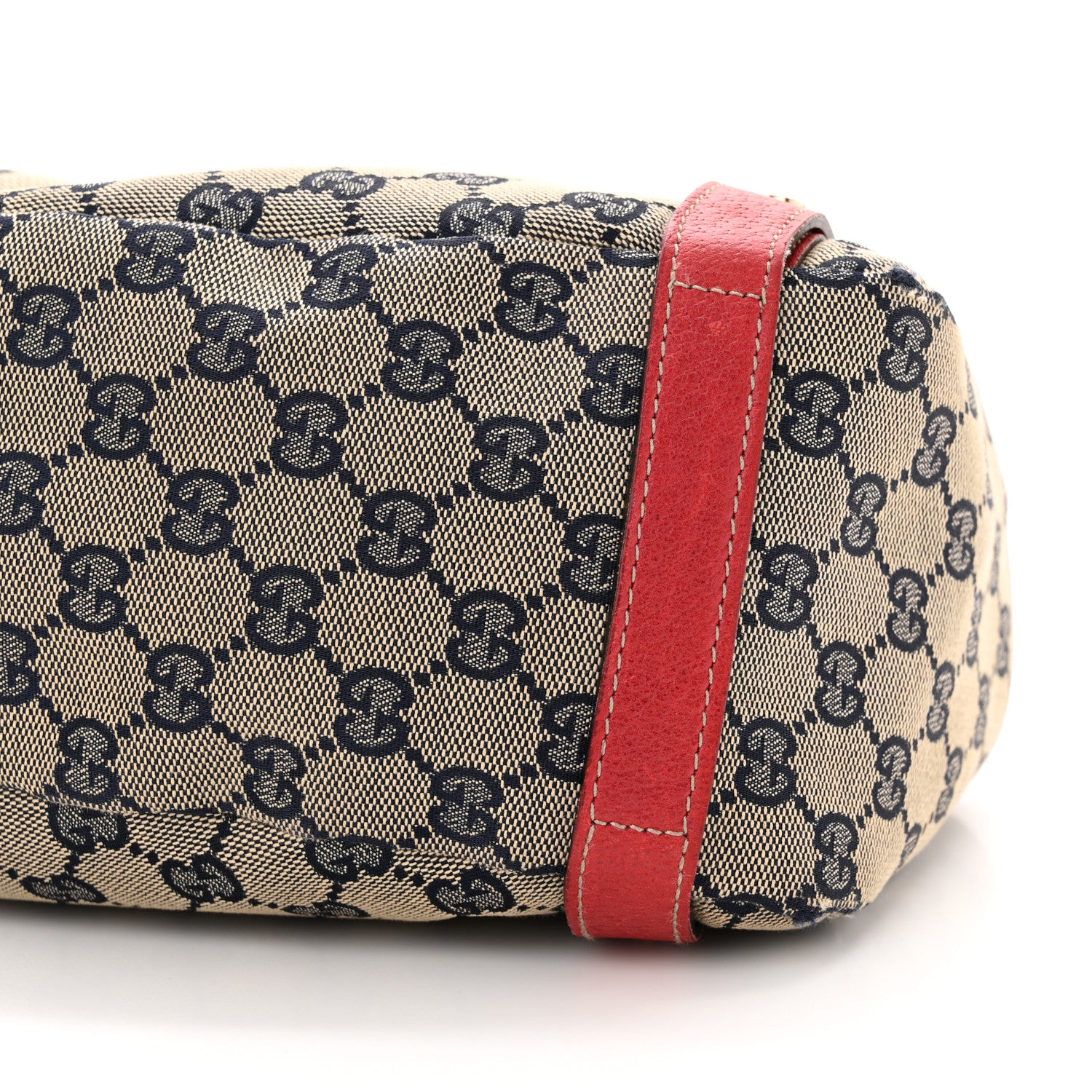 Gucci Monogram Medium Abbey Shoulder Bag Navy Red 10 of 16