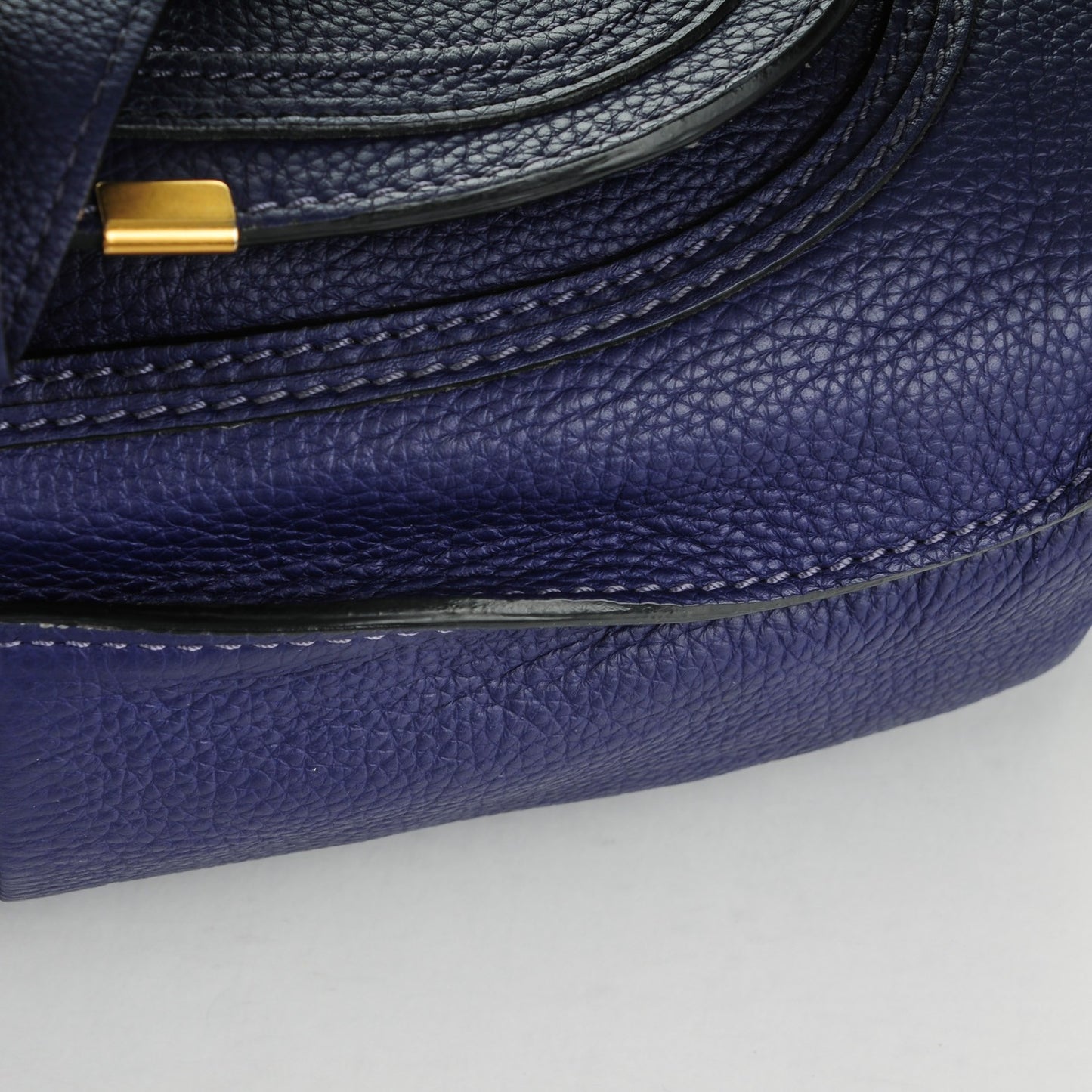 Calfskin Medium Marcie Satchel Storm Blue