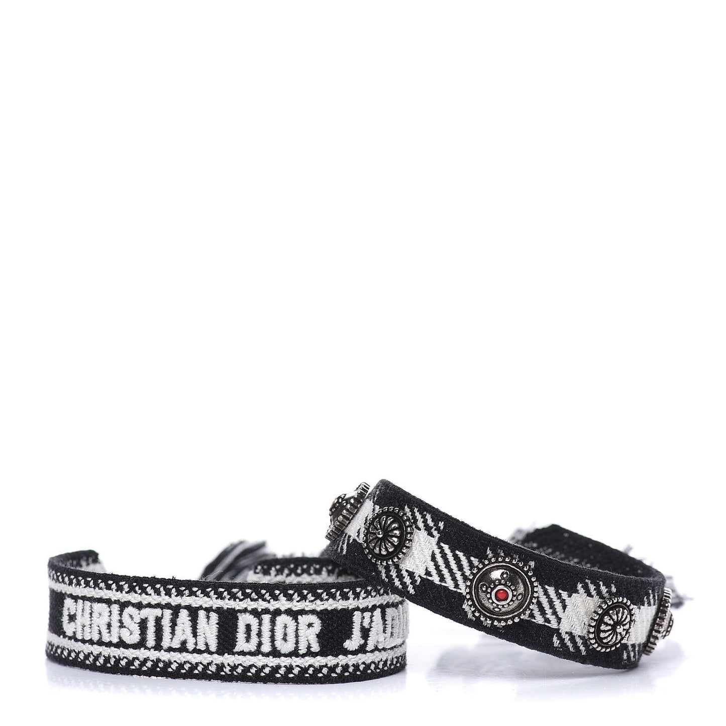 Woven Cotton Oblique J'Adior Friendship Bracelet Set Black