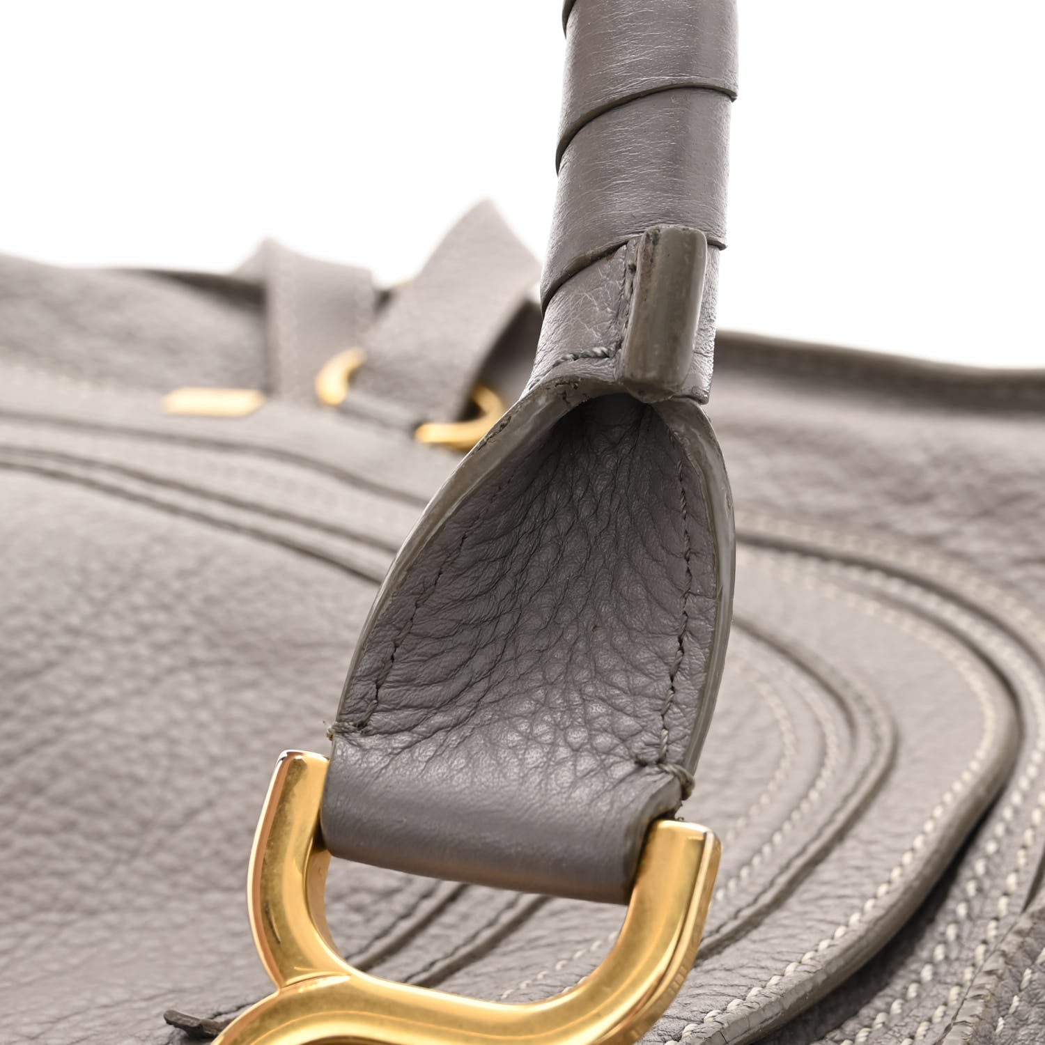 Chloe Calfskin Medium Marcie Satchel Cashmere Grey 9 of 10
