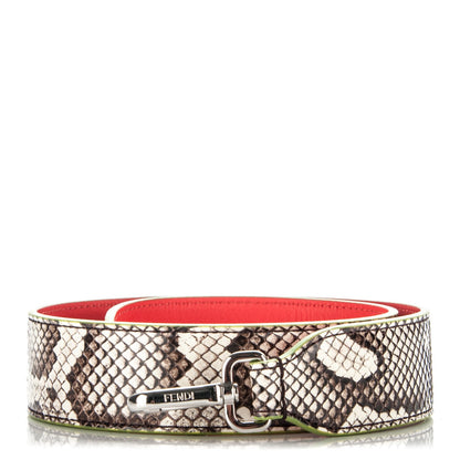Fendi Shiny Python Vitello Dolce Strap You White Papavero 1 of 5