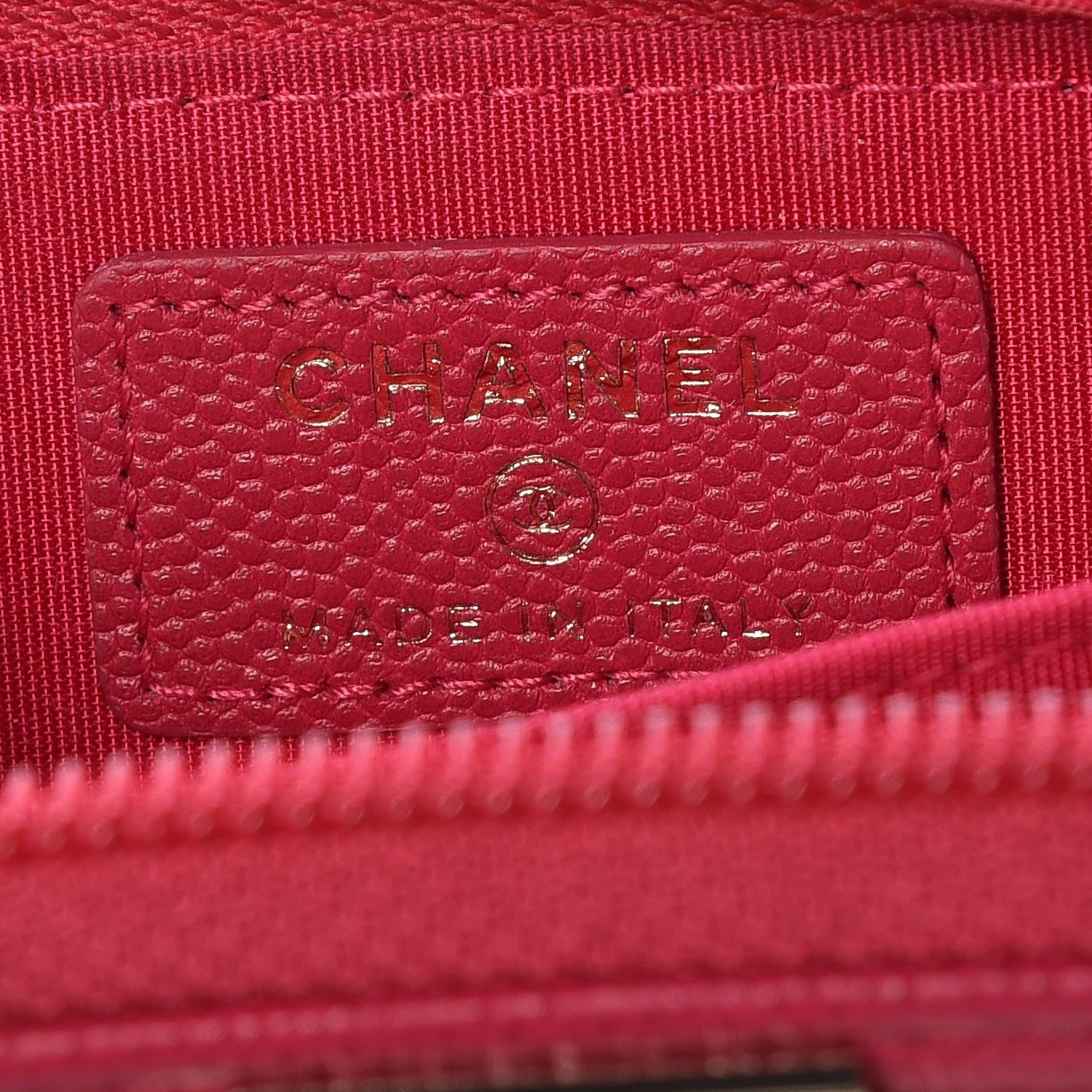 Chanel Caviar Quilted Boy Zip Around Coin Purse Wallet Fuchsia 8 of 10