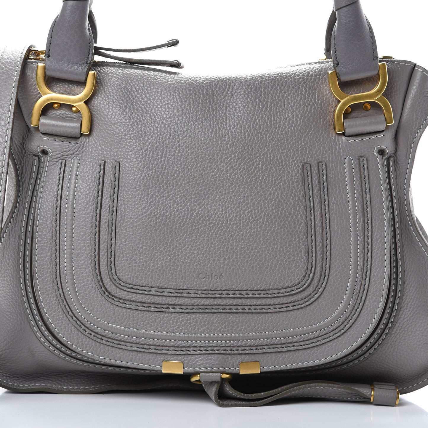 Calfskin Medium Marcie Satchel Cashmere Grey