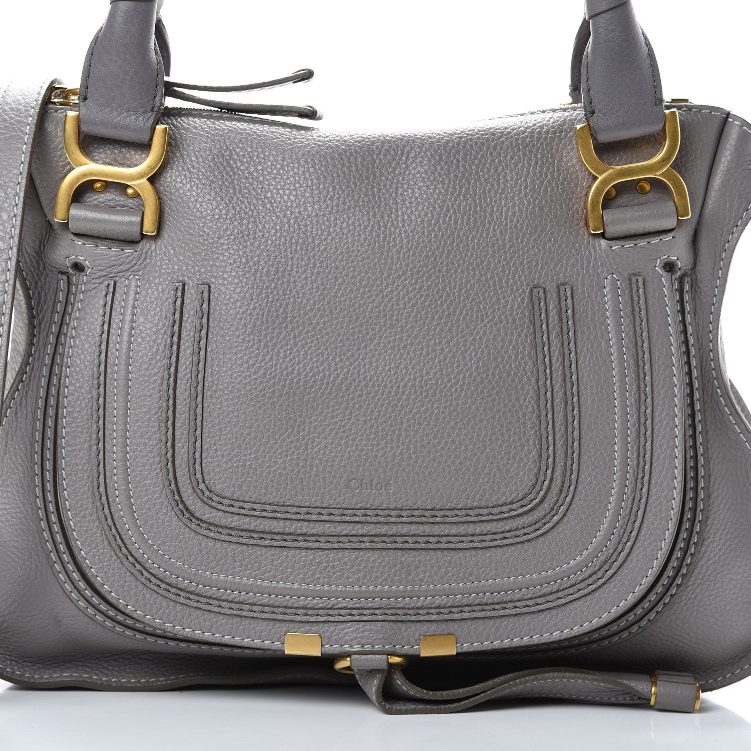 Chloe Calfskin Medium Marcie Satchel Cashmere Grey 8 of 11